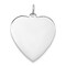 Sterling Silver Heart Charm 0.018" 24.2mm Jewerly 27mm x 25mm